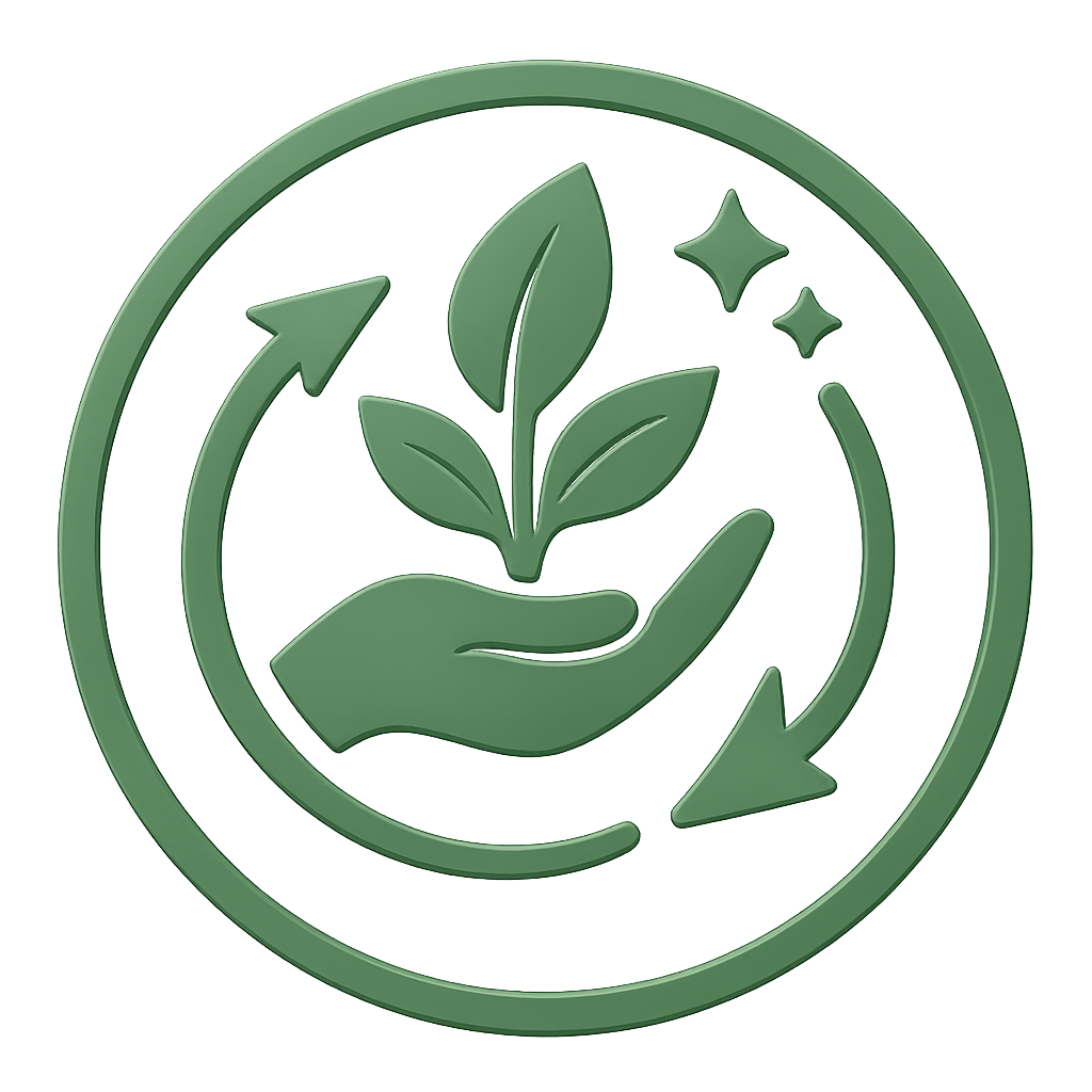 Icône verte représentant une feuille symbole de nature et écologie