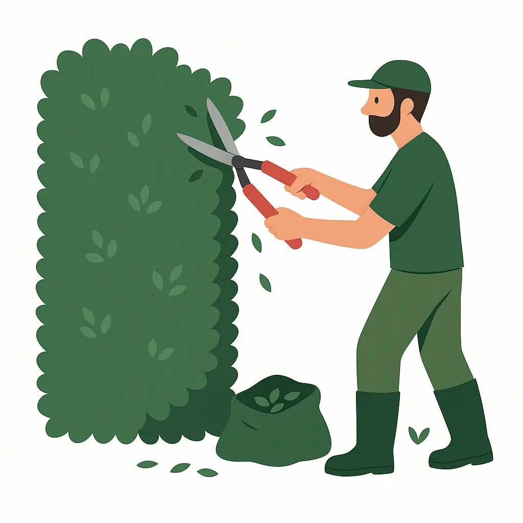 Taillage de haies dans la vallée de Chevreuse