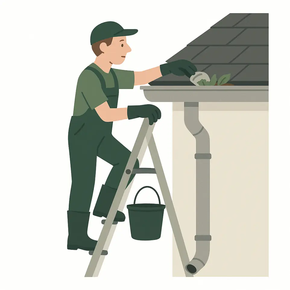 Nettoyage de gouttières dans la vallée de Chevreuse